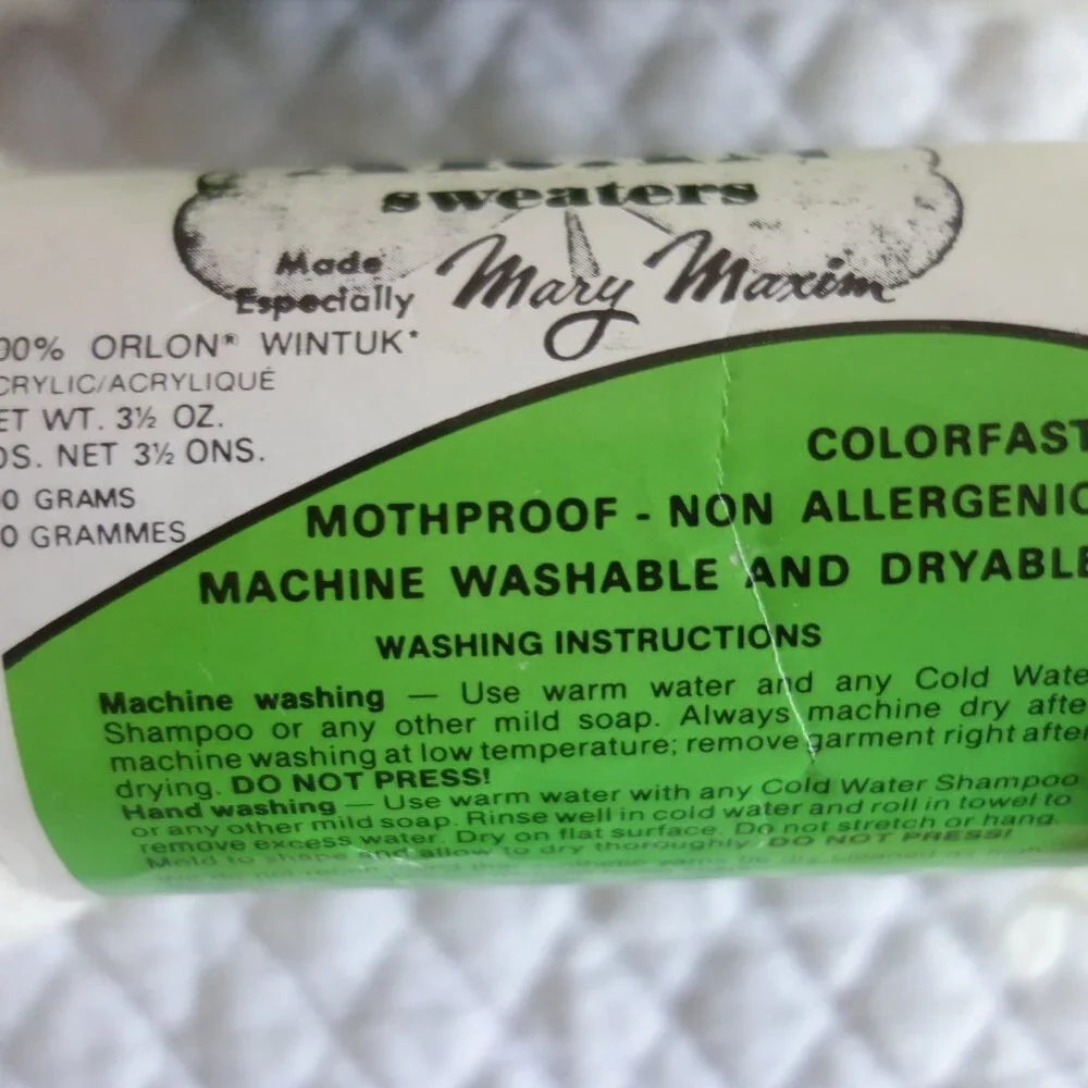 Lot of 3 Vtg MARY MAXIM Aran Irish Twist Yarn – “Natural” – 3.5 oz each